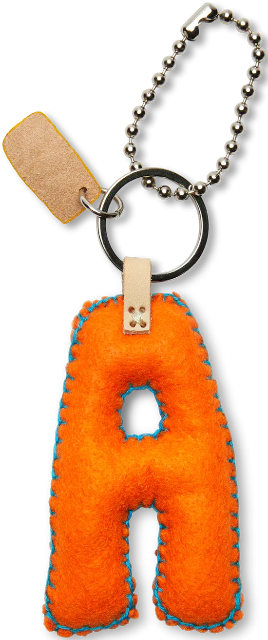 ORANGE FELT ALPHABET CHARMS