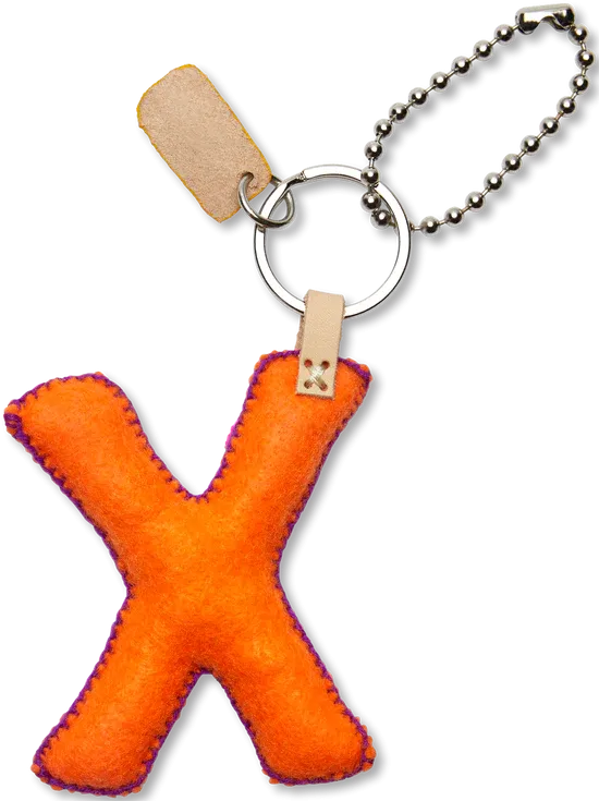 ORANGE FELT ALPHABET CHARMS