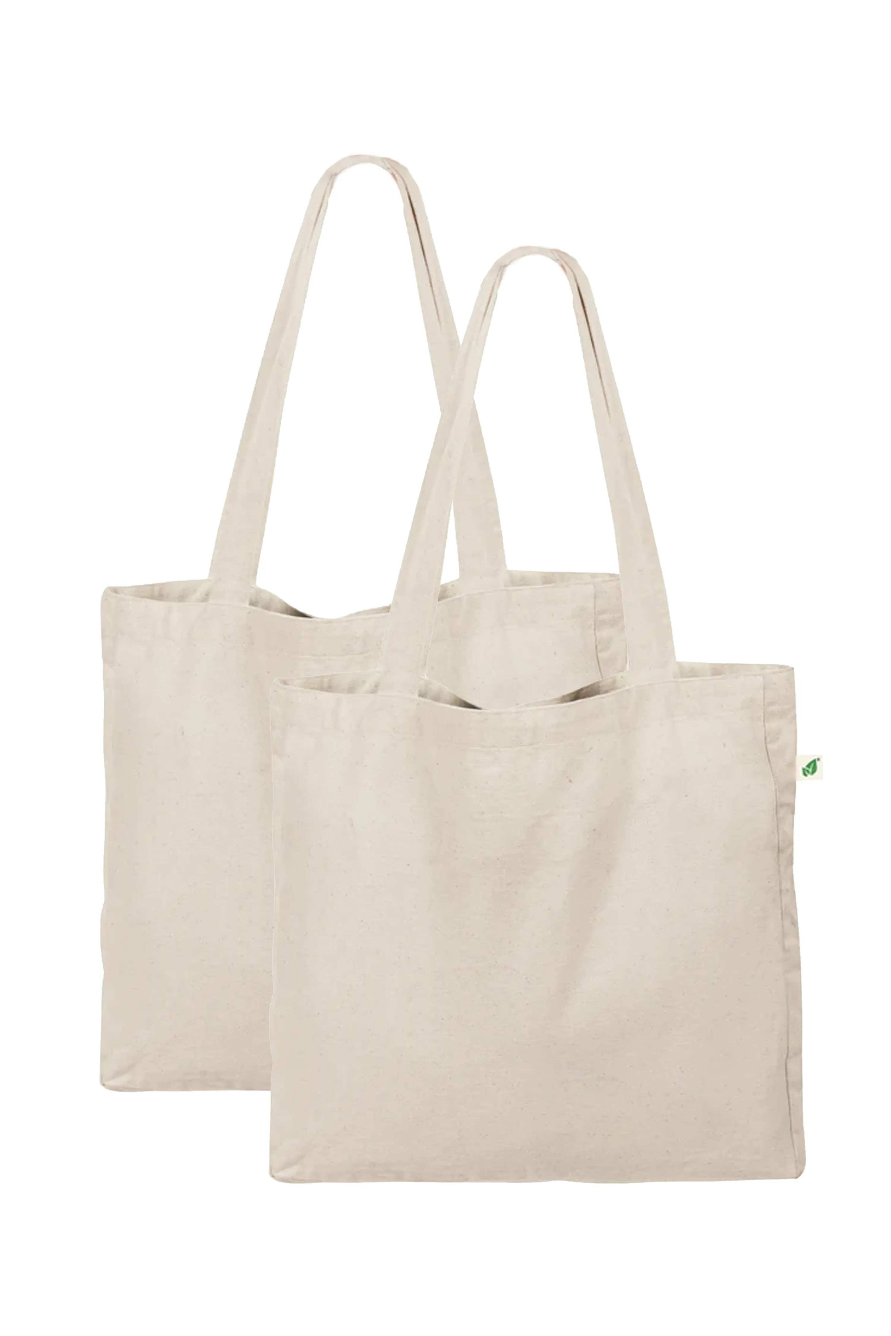 Organic Cotton Tote Bag With Gusset - 2 Pack