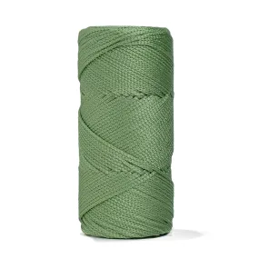 Outdoor 2 mm Macrame Braided Cord – Moss Green Color