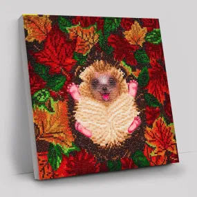 "Autumn Hedgehog" Crystal Art Kit 30x30cm