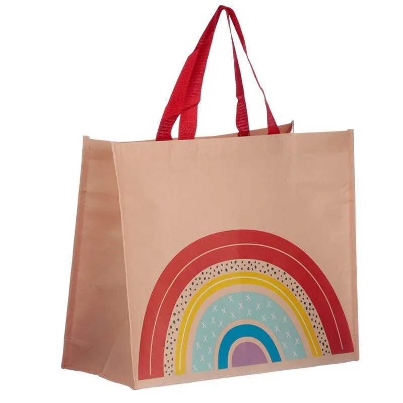 Recycled Plastic Bottles RPET Reusable Shopping Bag - Somewhere Rainbow