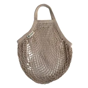 Short Handled Organic Cotton String Bag - Mushroom