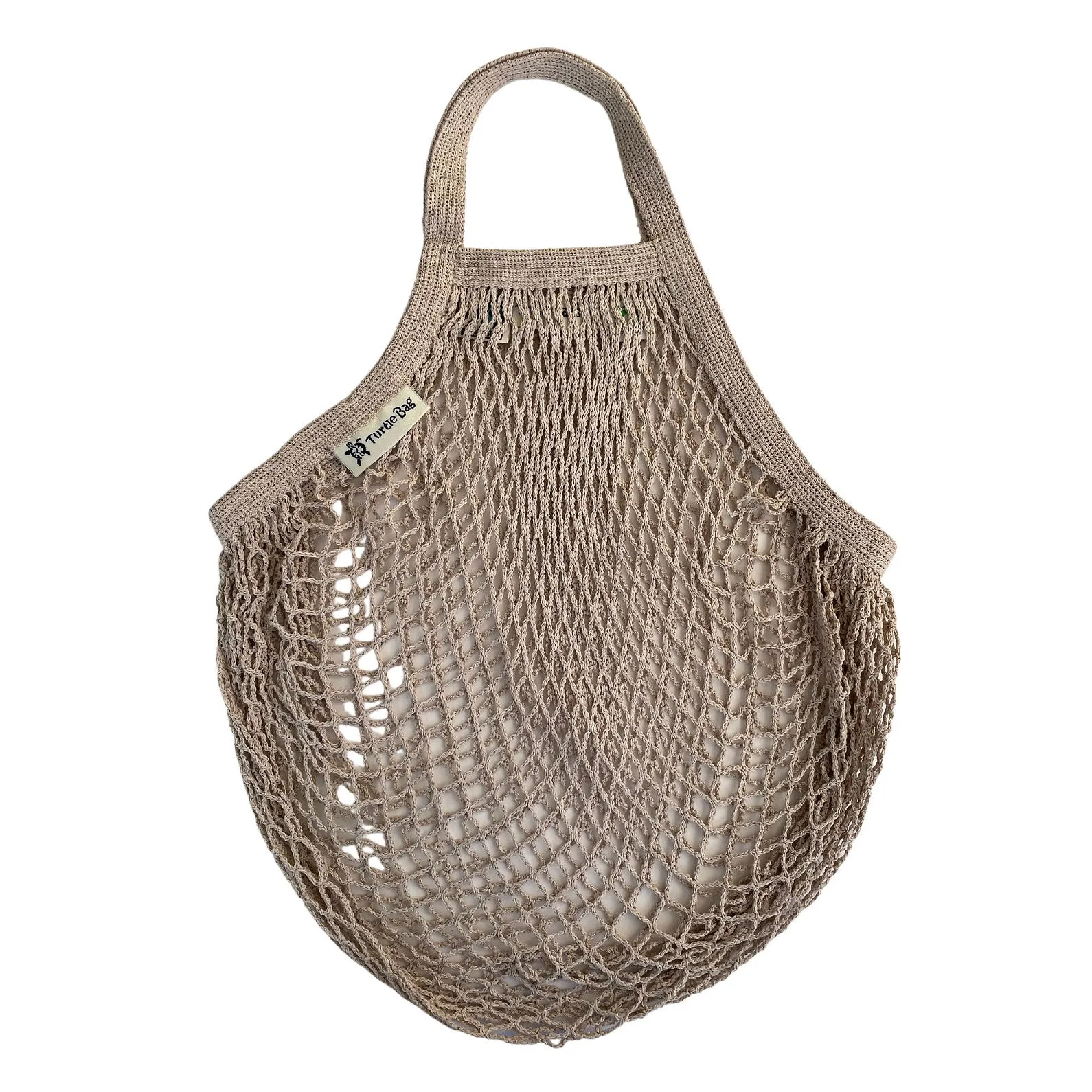 Short Handled Organic Cotton String Bag - Mushroom