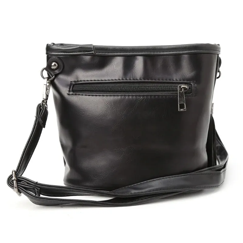 Shoulder Bag in Rock Style with Skulls / Women Edgy Accessories