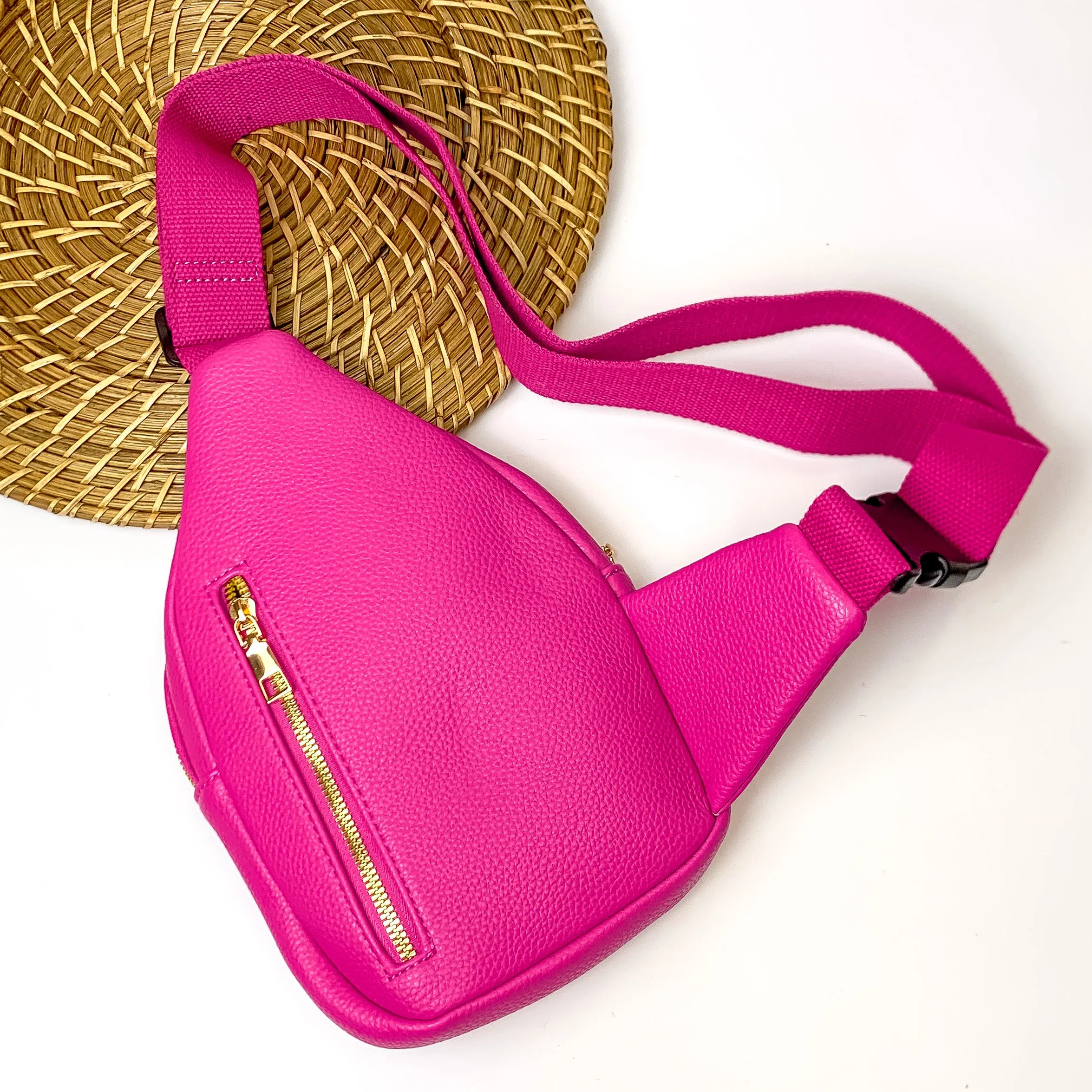 Sling Backpack in Fuchsia Pink