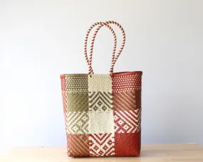 Terracotta & Gold Handwoven Mexican Bag by MexiMexi