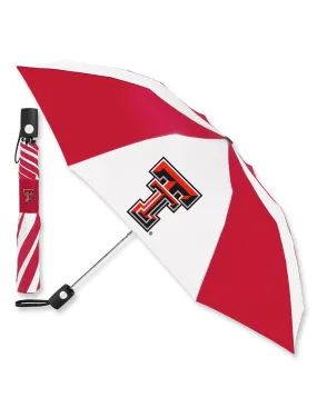 Texas Tech Double T Auto Folding Red Umbrella