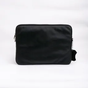 The Folio Sleek Slim Leather Laptop Bag-Black