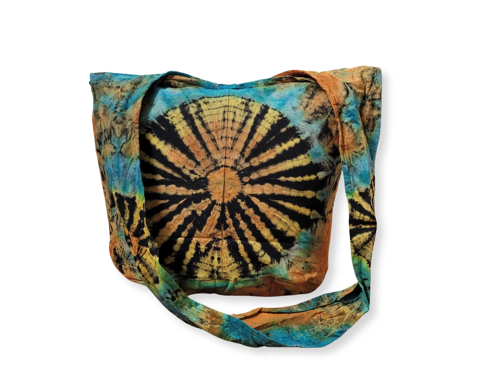 Tie Dye Bag Purse Hobo Crossbody Sling cotton Messenger Bags Top Zip Firework Colorful