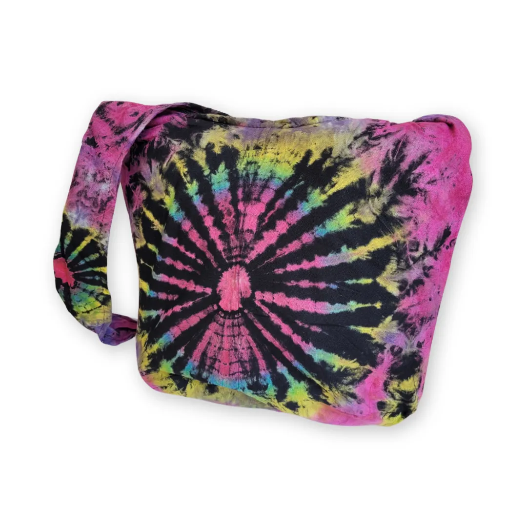 Tie Dye Bag Purse Hobo Crossbody Sling cotton Messenger Bags Top Zip Firework Colorful