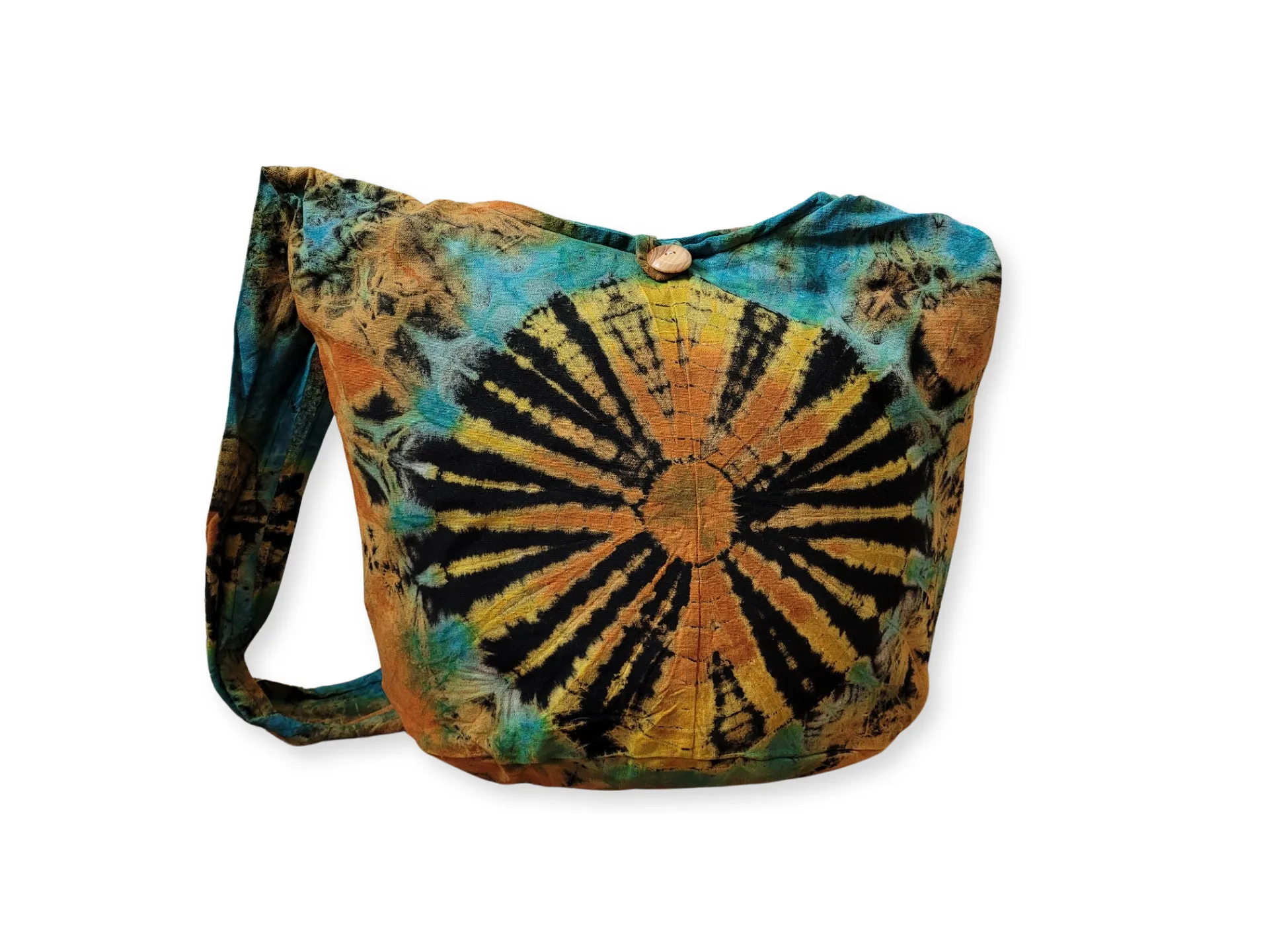 Tie Dye Bag Purse Hobo Crossbody Sling cotton Messenger Bags Top Zip Firework Colorful