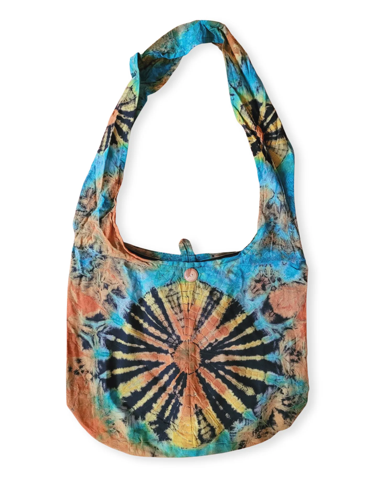 Tie Dye Bag Purse Hobo Crossbody Sling cotton Messenger Bags Top Zip Firework Colorful