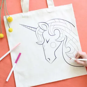 Unicorn Organic Coloring Kit Tote