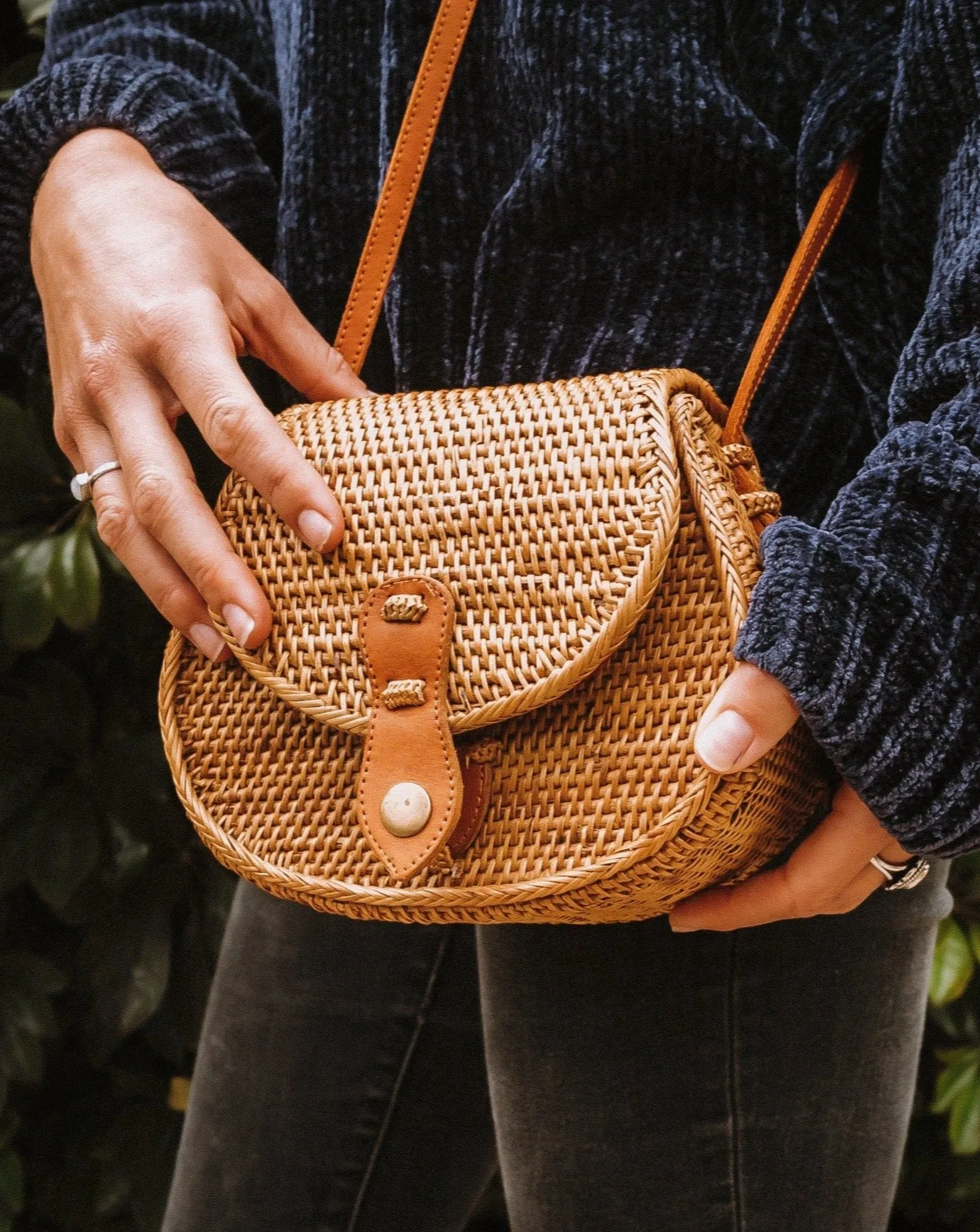 Vegan Berawa Rattan Bag