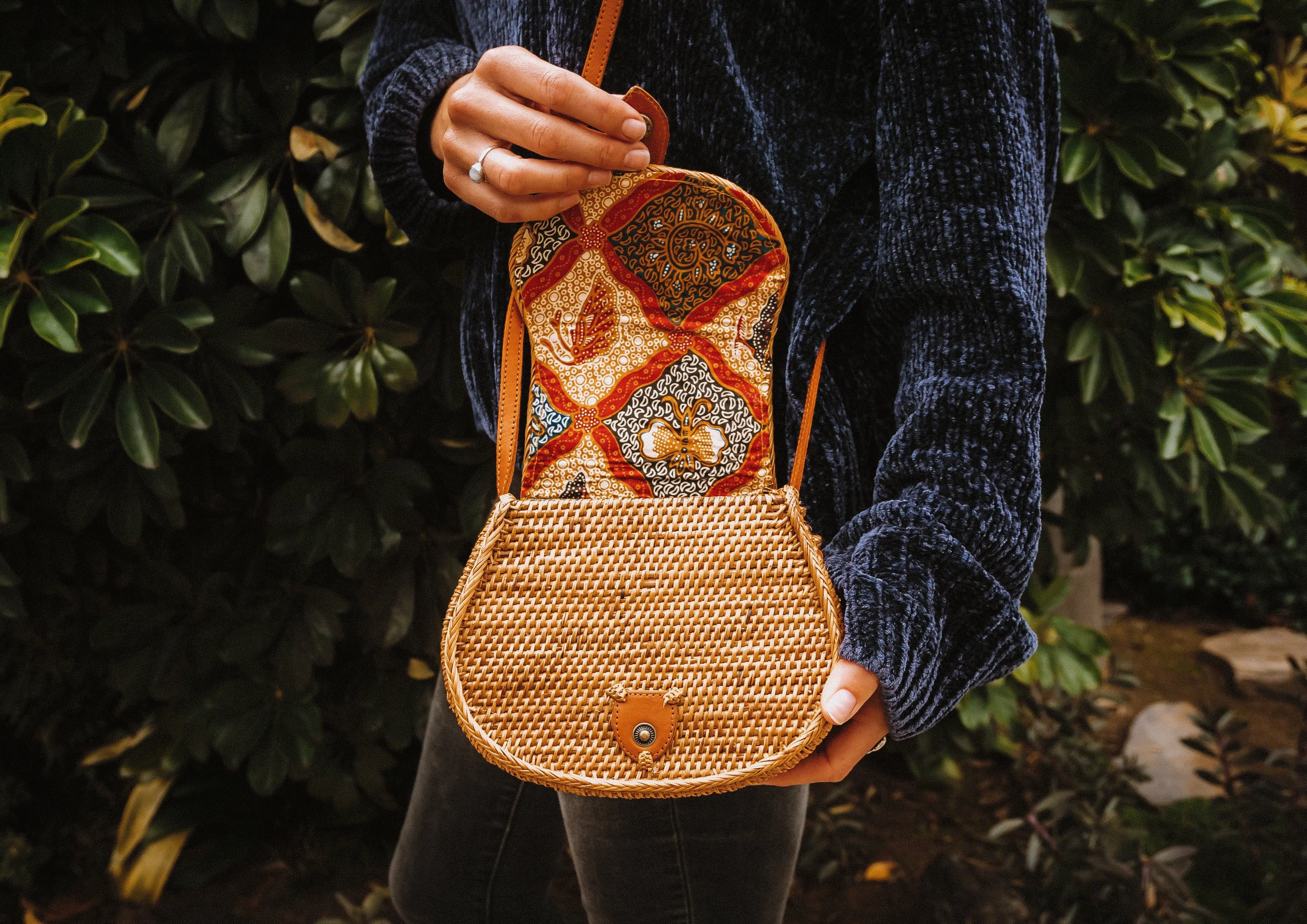 Vegan Berawa Rattan Bag