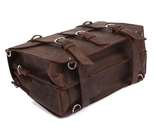 Vintage Crazy horse Genuine Leather Duffle Bag