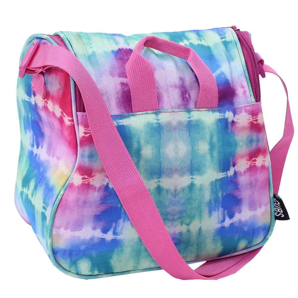 WATER COLORS BLUES CROSS BODY LUNCH BAG