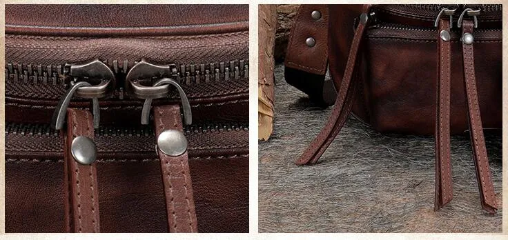 Womens Brown Leather Crossbody Saddle Bag Side Bags For Women