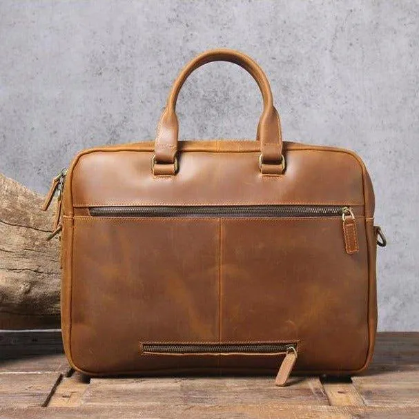 Woosir Business Leather Briefcase for Men