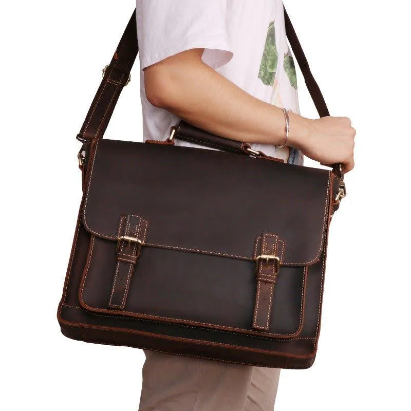 Woosir Mens Leather Business Bags Briefcase