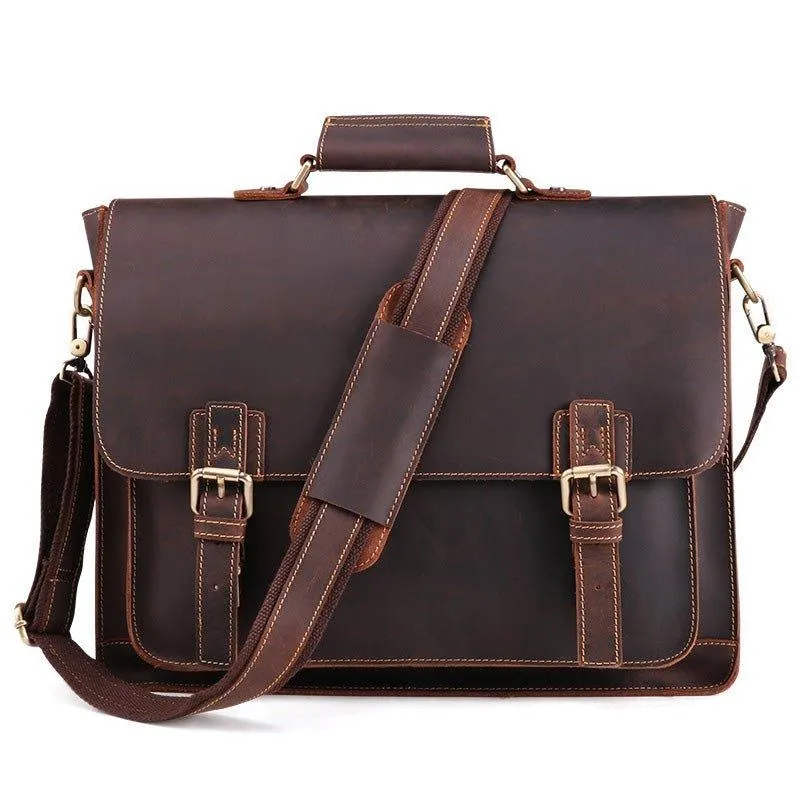 Woosir Mens Leather Business Bags Briefcase