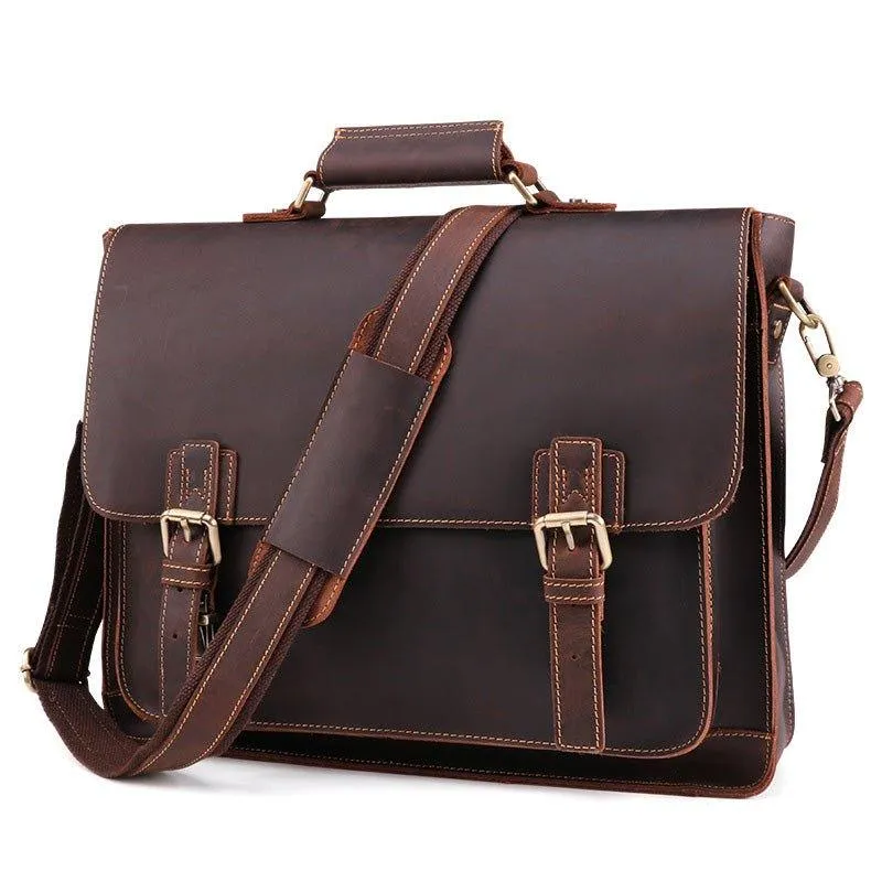 Woosir Mens Leather Business Bags Briefcase