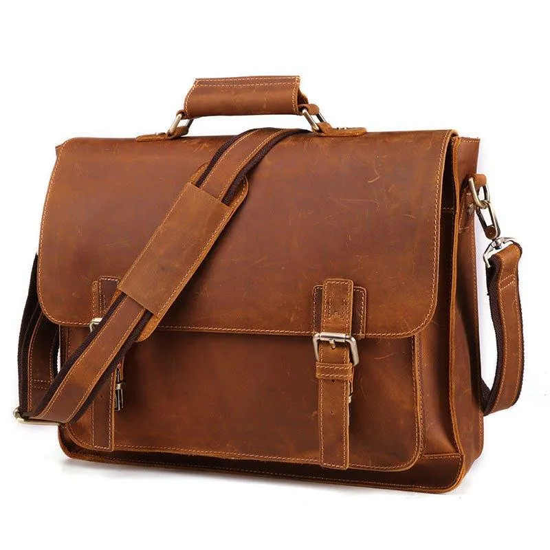 Woosir Mens Leather Business Bags Briefcase