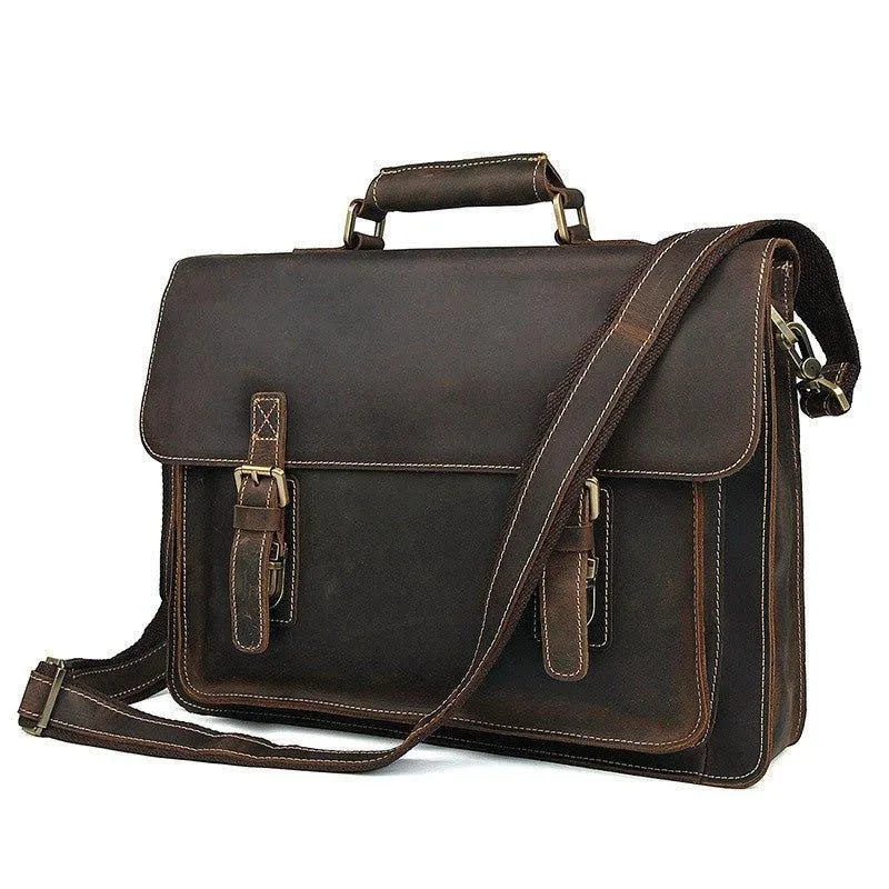 Woosir Mens Leather Business Bags Briefcase